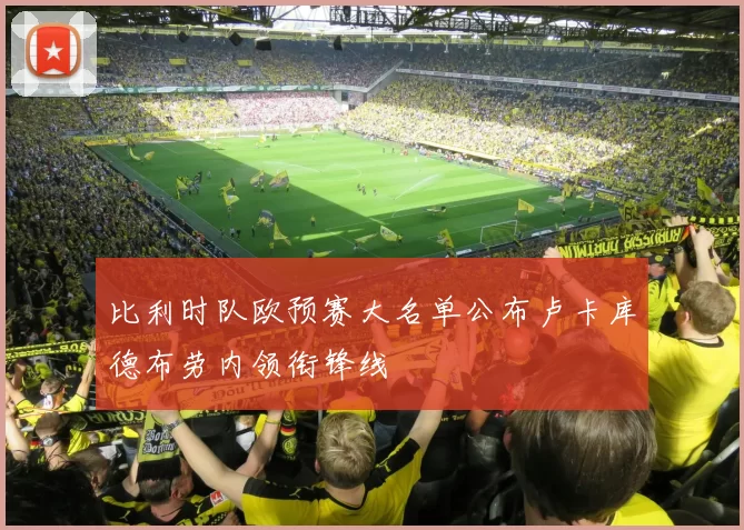 比利时队欧预赛大名单公布卢卡库德布劳内领衔锋线